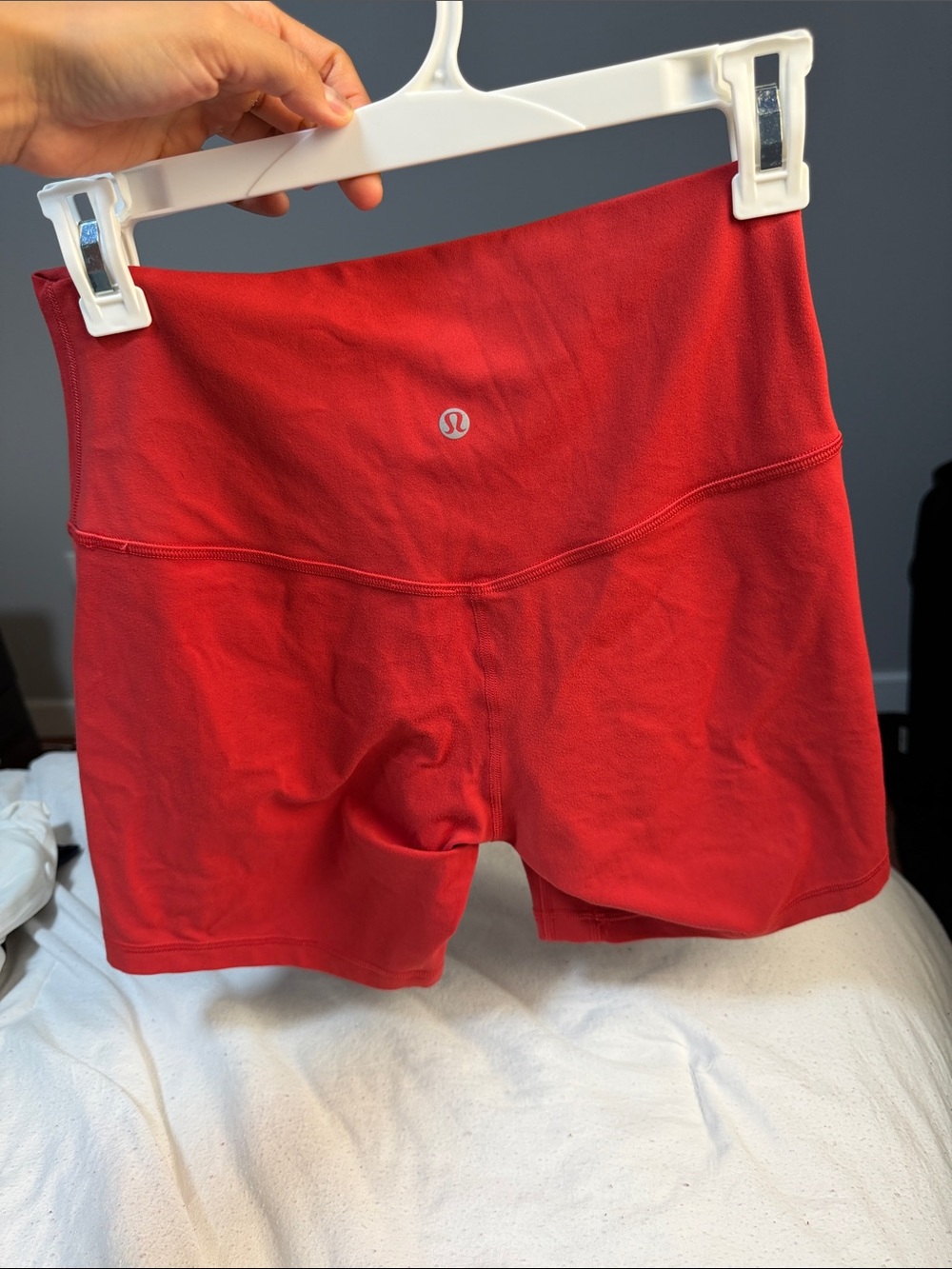 lululemon athletica Red High-Waist Bike Shorts
